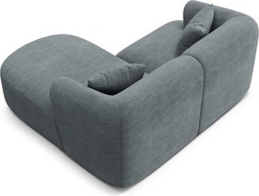 Тъмносив ъглов диван от рипсено кадифе (десен ъгъл) Campi – Cosmopolitan Design