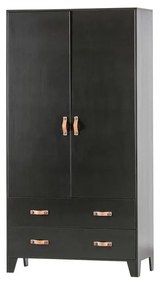 Гардероб от черен бор 94x180 cm Dian - WOOOD