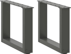 4013134 vidaXL Крака за масичка за кафе, U-образни, 2 бр., антрацит, 40x(30-31) см, стомана