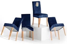 Сини ластични покривала за стол в комплект от 4 бр. 48 cm Sento – Restilo