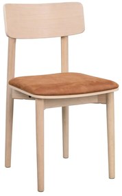 Кафяв коняк/естествени трапезни столове в комплект от 2 бр. от имитация на кожа Wolcott – Rowico