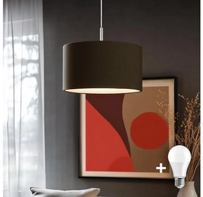 Eglo - LED Пендел TUNJA 1xE27/60W/230V кафяв