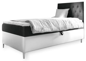 Тапицирано легло  ESME + топер, 100x200, fresh 17, десен