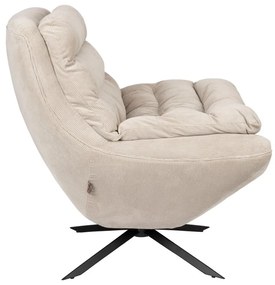 Кресло от бяло кадифе Vince - Dutchbone