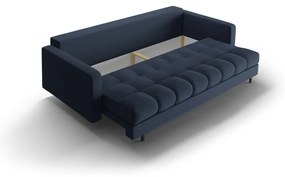 Тъмносин разтегателен диван с място за съхранение 222 cm Bali – Cosmopolitan Design