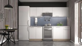 Кухня Daria 240 бял мат с включен плот