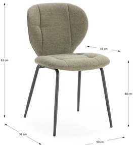 Зелени трапезни столове в комплект от 2 бр. Maori – Marckeric