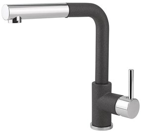 Concept BDG4527BC - Смесител за мивка с изтегляща се душ глава 26,9 cm гранит/черен