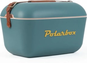Хладилна чанта Polarbox Classic, 20 литра, AIRPOP полистирол, 5-15C до 24 часа, Класическа кожена каишка, Тъмносин/Розов
