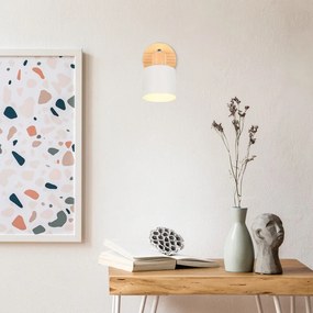 Прожектор в бял и естествен цвят ø 9 cm Shanti – Trio