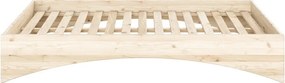 Двойно легло от масивен бор без табла в естествен цвят 160x200 cm Orbit – Karup Design