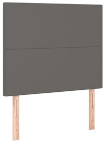 3116128 vidaXL Горни табли за легло 2 бр сиви 80x5x78/88 см, изкуствена кожа