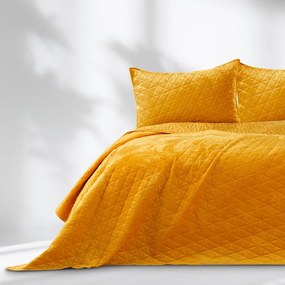 Жълто капитонирано покривало за легло 260x280 cm Laila – AmeliaHome