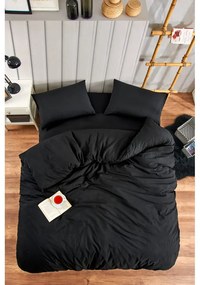 Черно единично удължено спално бельо с включен долен чаршаф 3 части 160x220 cm Classic – Mila Home