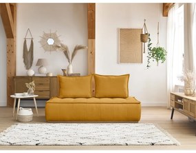 Шенилов диван в цвят горчица 175 cm Elisa – Bobochic Paris