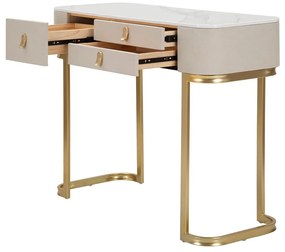 Конзолна маса в бежово-златисто 40x100 cm Beauty – Mauro Ferretti