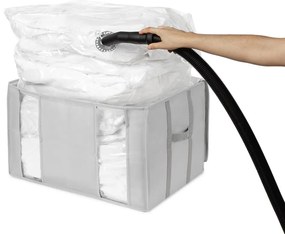 Вакуумна подсилена текстилна кутия за съхранение на дрехи 56x42x33 cm Granit – Compactor