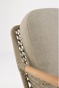 Светлокафяв метален градински стол Eulero – Bizzotto