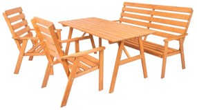 Градински комплект за хранене от масивна дървесина за 4 души Sylva – Rojaplast