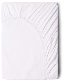 Бял памучен чаршаф с ластик, 160 x 200 cm - Good Morning