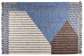 Син/кафяв памучен килим 200x300 cm Hampton – Dutchbone