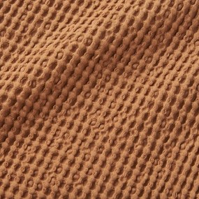 Кафяво памучно одеяло 150x200 cm Jaipur Chunky Waffle – Pineapple Elephant