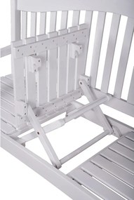 Бяла градинска пейка от масивно дърво Singapore – Garden Pleasure