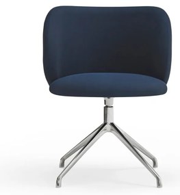 Тъмносин тапициран трапезен стол Mogi – Teulat