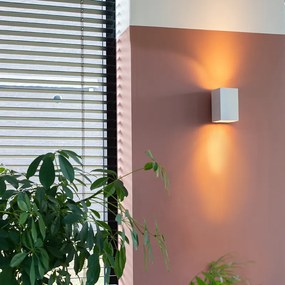 Модерен стенен аплик бял квадратен 2-светлина - Sandy