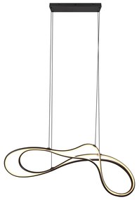 Черно LED висящо осветително тяло с метален абажур Nala - Trio Select