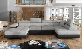 Ъгъл диван Romeo-Right-Gray - Black