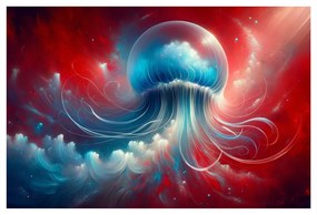 Картина на платно – Медуза в червено море