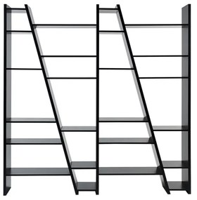 Черна етажерка за книги 190x195 cm Delta - TemaHome