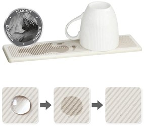 Бежова тавичка за оттичане за съдовете от диатомична глина 30x8 cm Damon – Wenko