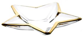 Стъклено плато със златен кант "Звезда" 35xh5,5см VIDIVI-STELLA (63531EM)