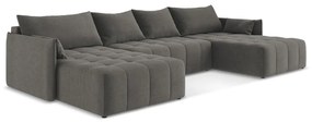 Тъмносив разтегателен ъглов диван с място за съхранение (U форма) Moku – Makamii