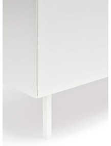 Бял/естествен нисък скрин от декор от дъб 165x78 cm Arista – Teulat