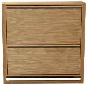 Накланяща се стойка за обувки от декор от дъб естествена NewEst – Woodman