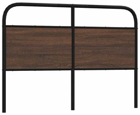 4100339 vidaXL Резервна табла за легло, кафяв дъб, 135 см, стомана и инженерно дърво