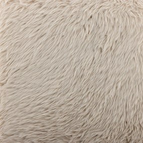 Бежова табуретка от изкуствен косъм Bobbie – Bloomingville