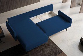 Ъглов диван Солас-син-десен