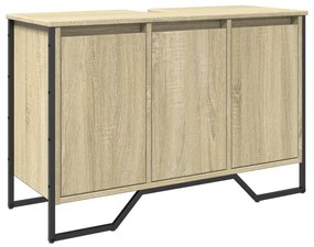 848660 vidaXL Шкаф за мивка за баня, дъб сонома, 91x35x60 см, инженерно дърво