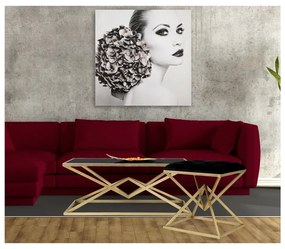 Конферентна маса с черен стъклен плот , 110 x 60 cm Piramid - Mauro Ferretti