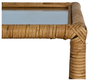 Масичка за кафе със стъклен плот в естествен цвят 40x90 cm – Ixia