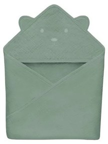 Lionelo - Детска мушлинова хавлия с качулка Green Forest