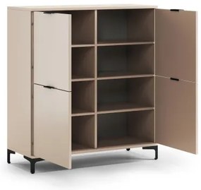 Скрин ЛАНА K-100 Бежов (Шампанско) - СТОЯЩ ШКАФ С 4 ВРАТИ