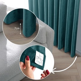 Затъмняваща завеса в петролен цвят 200x250 cm Velto – Filumi