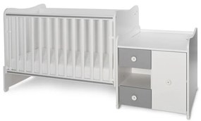 LORELLI Classic Трансформиращо се легло-люлка 190/72 см. MINI MAX БЯЛО/STONE GREY