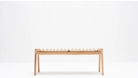 Пейка в бял/естествен цвят Klupa - Gazzda