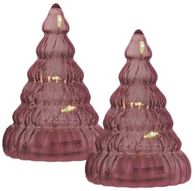 Бордо светлинни декорации в комплект 2 бр. на батерии ø 6,5 cm Lucy – Sirius